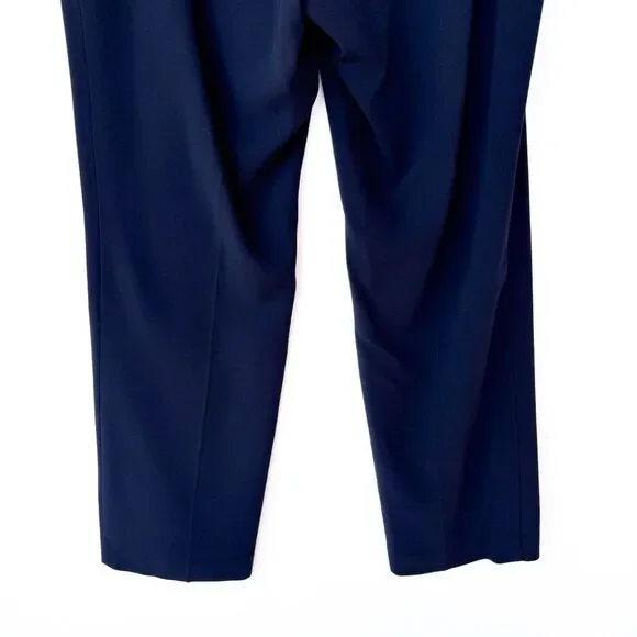 Talbots Navy Blue Fitted Blazer Straight Leg Pants Two Piece Pantsuit 12 Petite - Picture 14 of 14